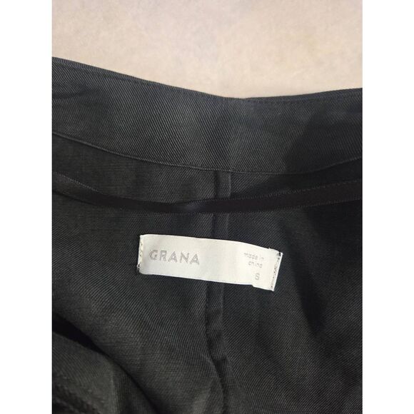 Grana Minimalist Open Front Waterfall Duster Trench Coat Sz. S - Picture 7 of 13